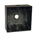 Sigma Electric Electrical Box, Outlet Box, 2 Gang, Aluminum, Square 3505369